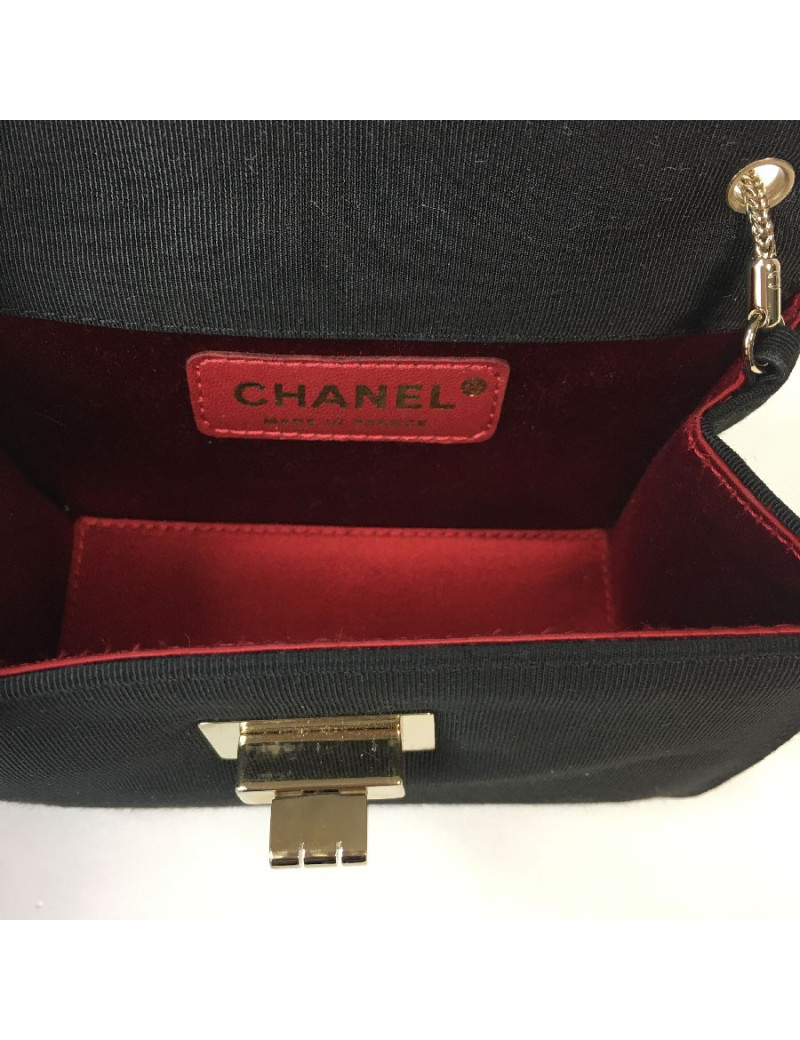 CHANEL 2.55 mini bag in black fabric
