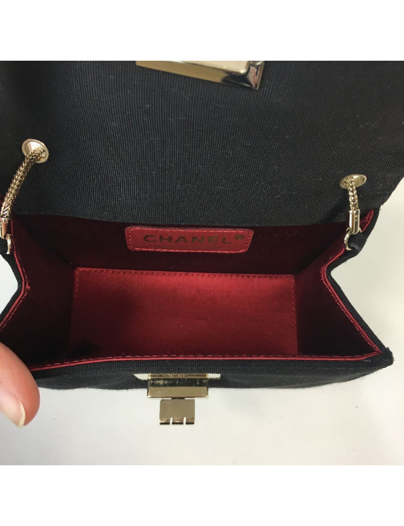 CHANEL 2.55 mini bag in black fabric
