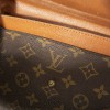 LOUIS VUITTON vintage double clutch bag in brown monogram canvas