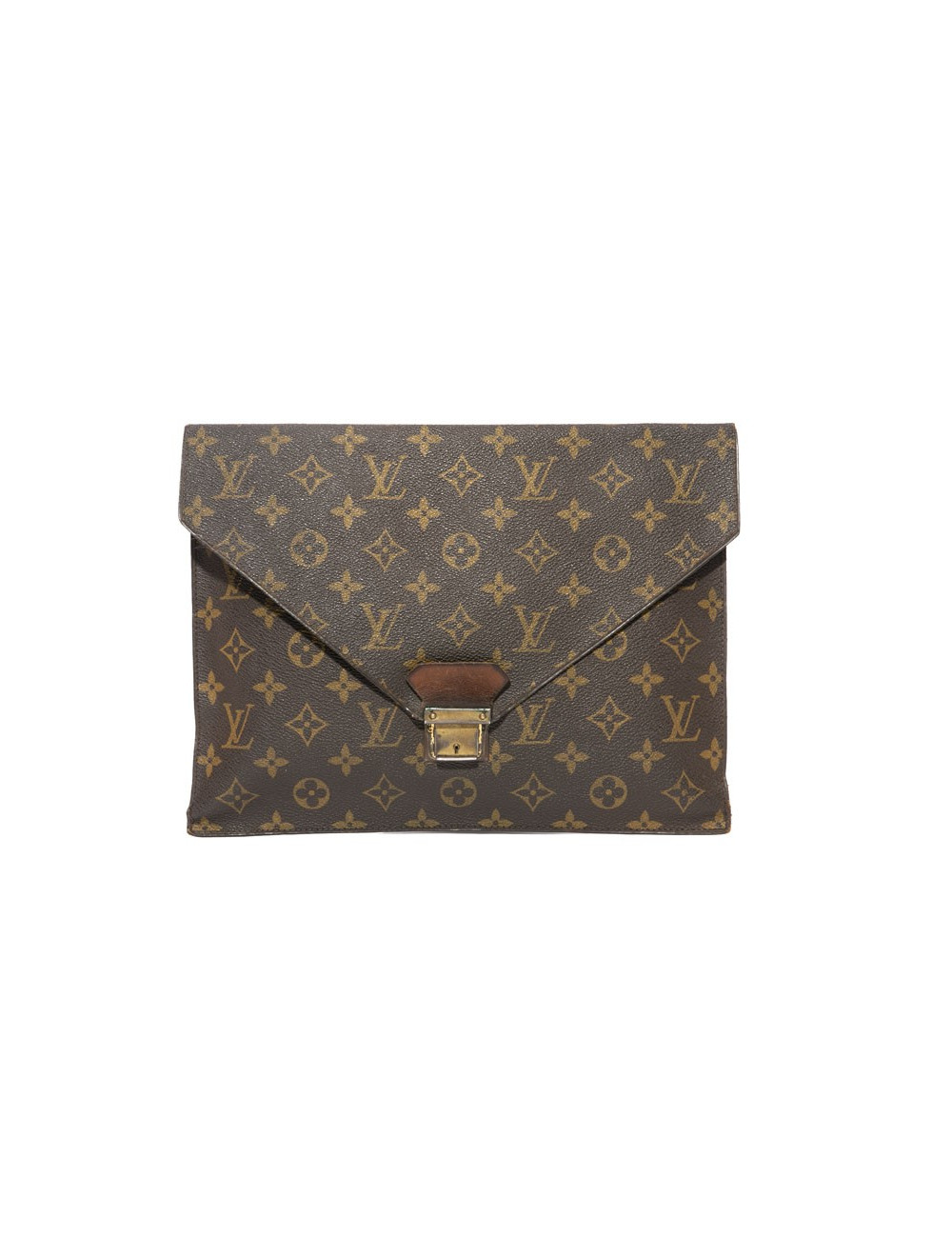 LOUIS VUITTON vintage clutch in brown monogram canvas