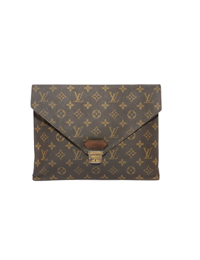 LOUIS VUITTON vintage clutch in brown monogram canvas