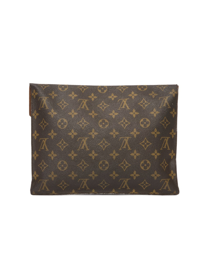 Pochette enveloppe LOUIS VUITTON toile Monogram marron Vintage