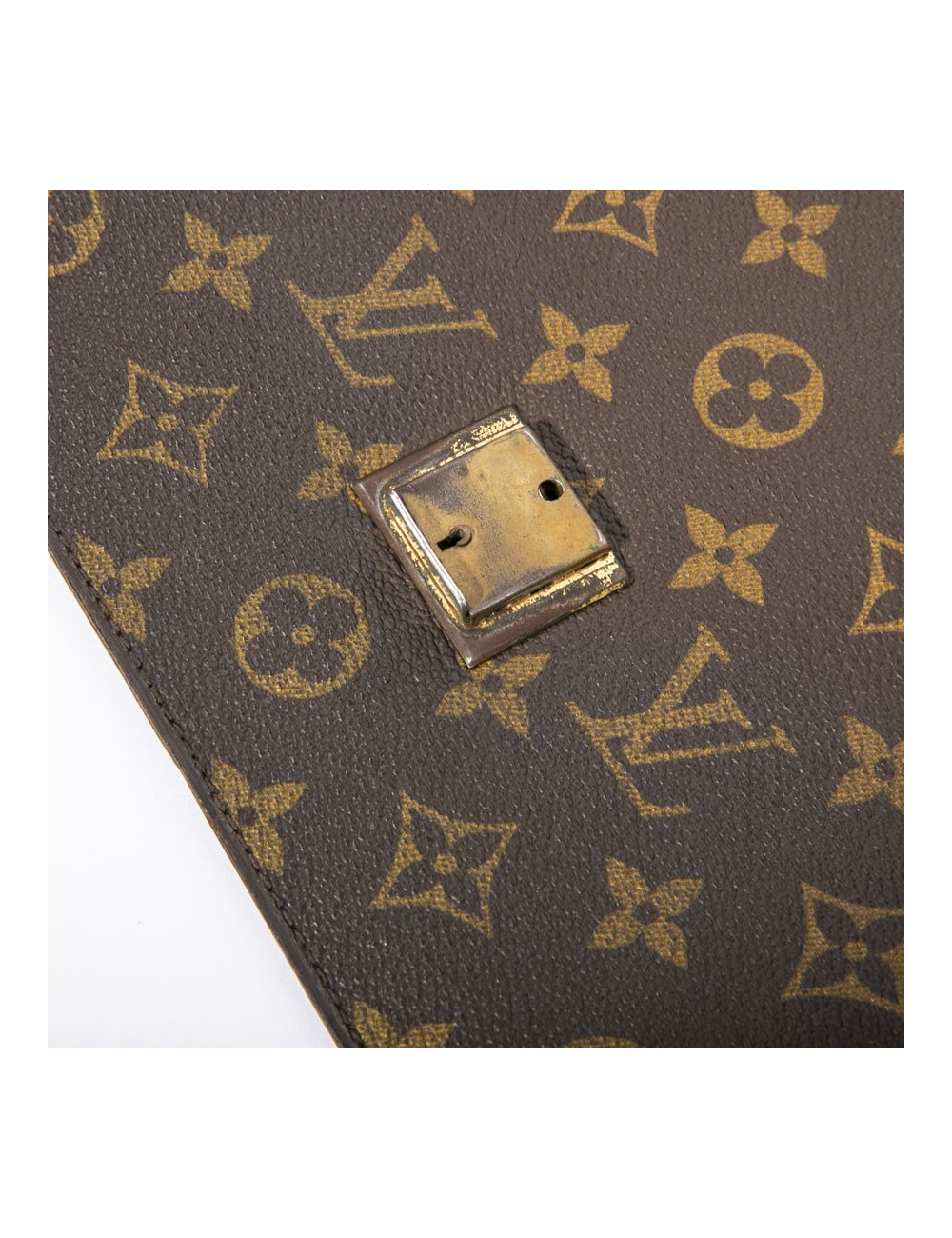 LOUIS VUITTON vintage clutch in brown monogram canvas