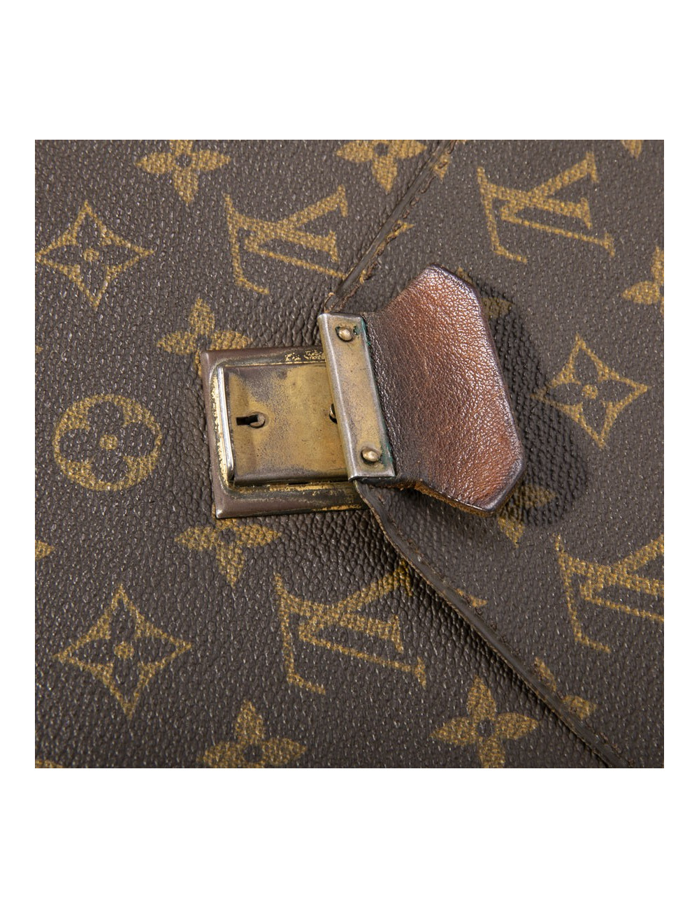 LOUIS VUITTON vintage clutch in brown monogram canvas