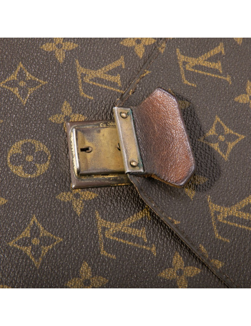 Pochette enveloppe LOUIS VUITTON toile Monogram marron Vintage