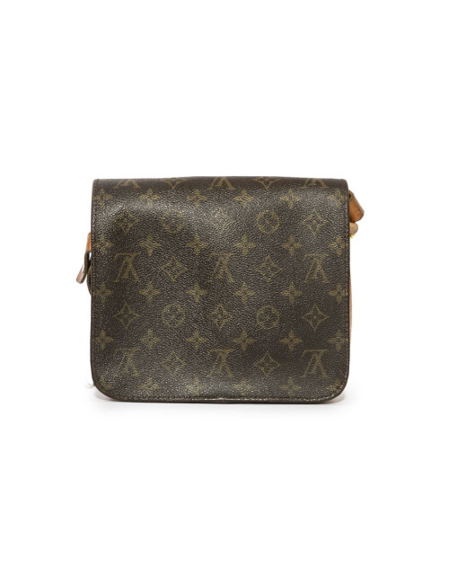 LOUIS VUITTON vintage satchel bag in brown monogram canvas and leather