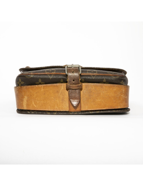 LOUIS VUITTON vintage satchel bag in brown monogram canvas and leather