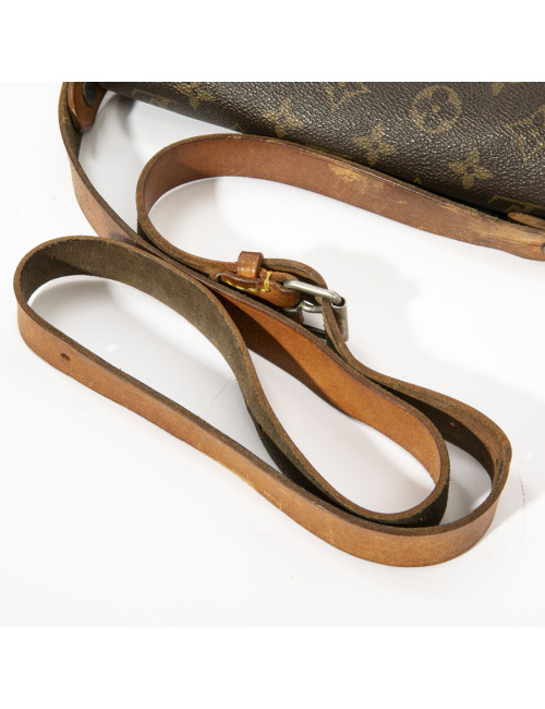 LOUIS VUITTON vintage satchel bag in brown monogram canvas and leather