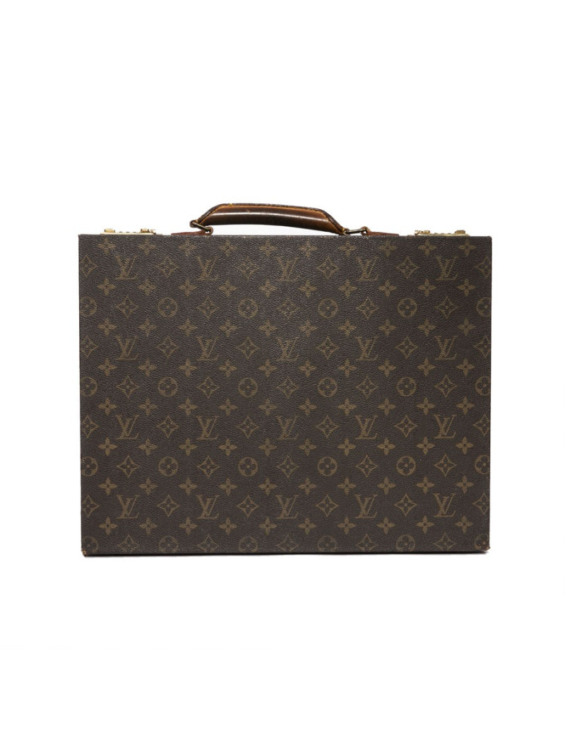 Attaché case LOUIS VUITTON toile Monogram marron Vintage