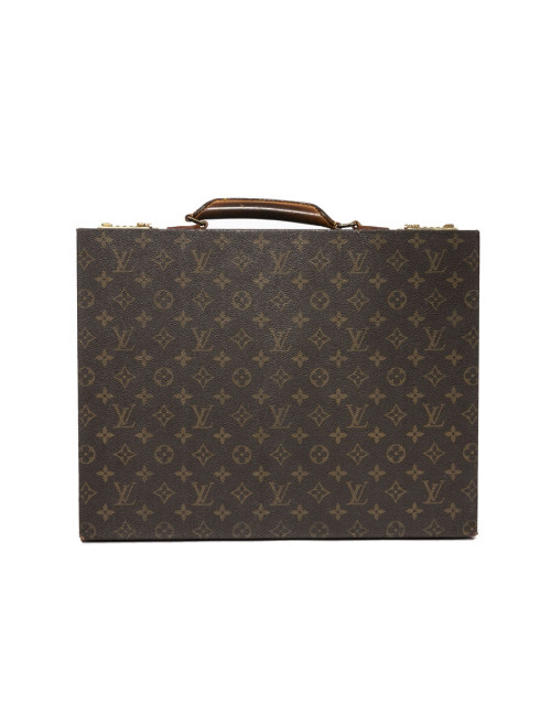 Attaché case LOUIS VUITTON toile Monogram marron Vintage