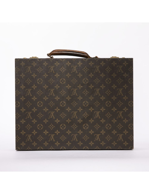 Attaché case LOUIS VUITTON toile Monogram marron Vintage