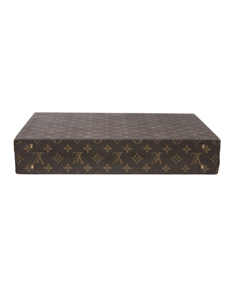 Attaché case LOUIS VUITTON toile Monogram marron Vintage