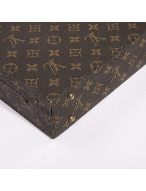 Attaché case LOUIS VUITTON toile Monogram marron Vintage