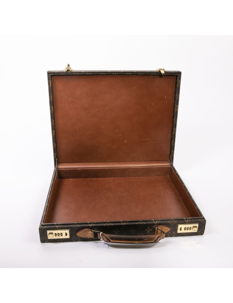 Attaché case LOUIS VUITTON toile Monogram marron Vintage