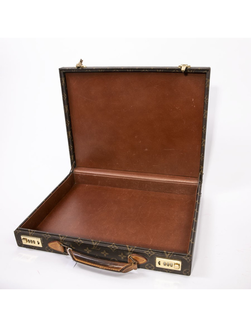 Attaché case LOUIS VUITTON toile Monogram marron Vintage