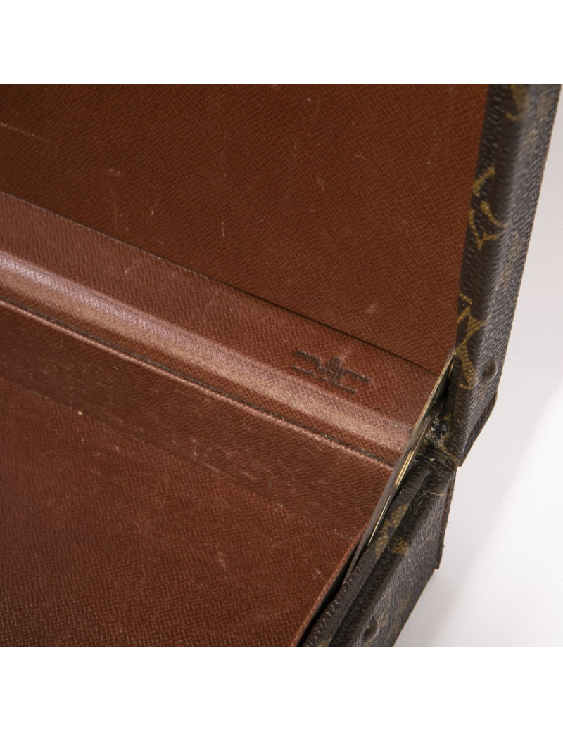 Attaché case LOUIS VUITTON toile Monogram marron Vintage