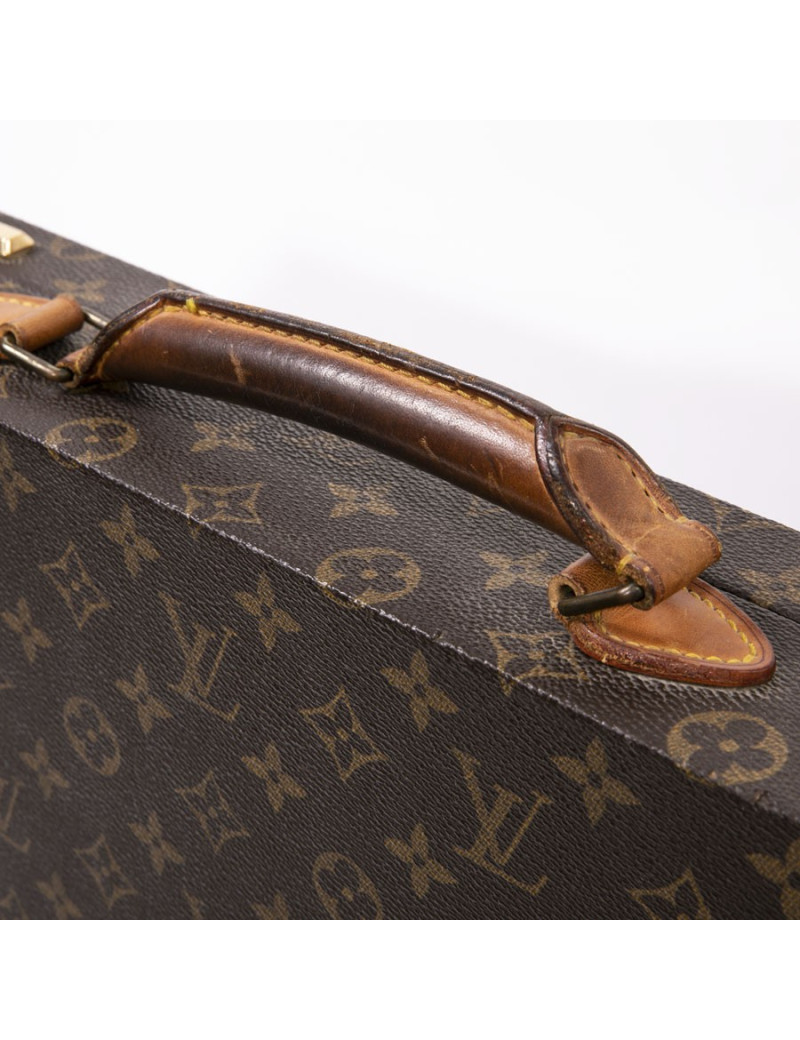 Attaché case LOUIS VUITTON toile Monogram marron Vintage