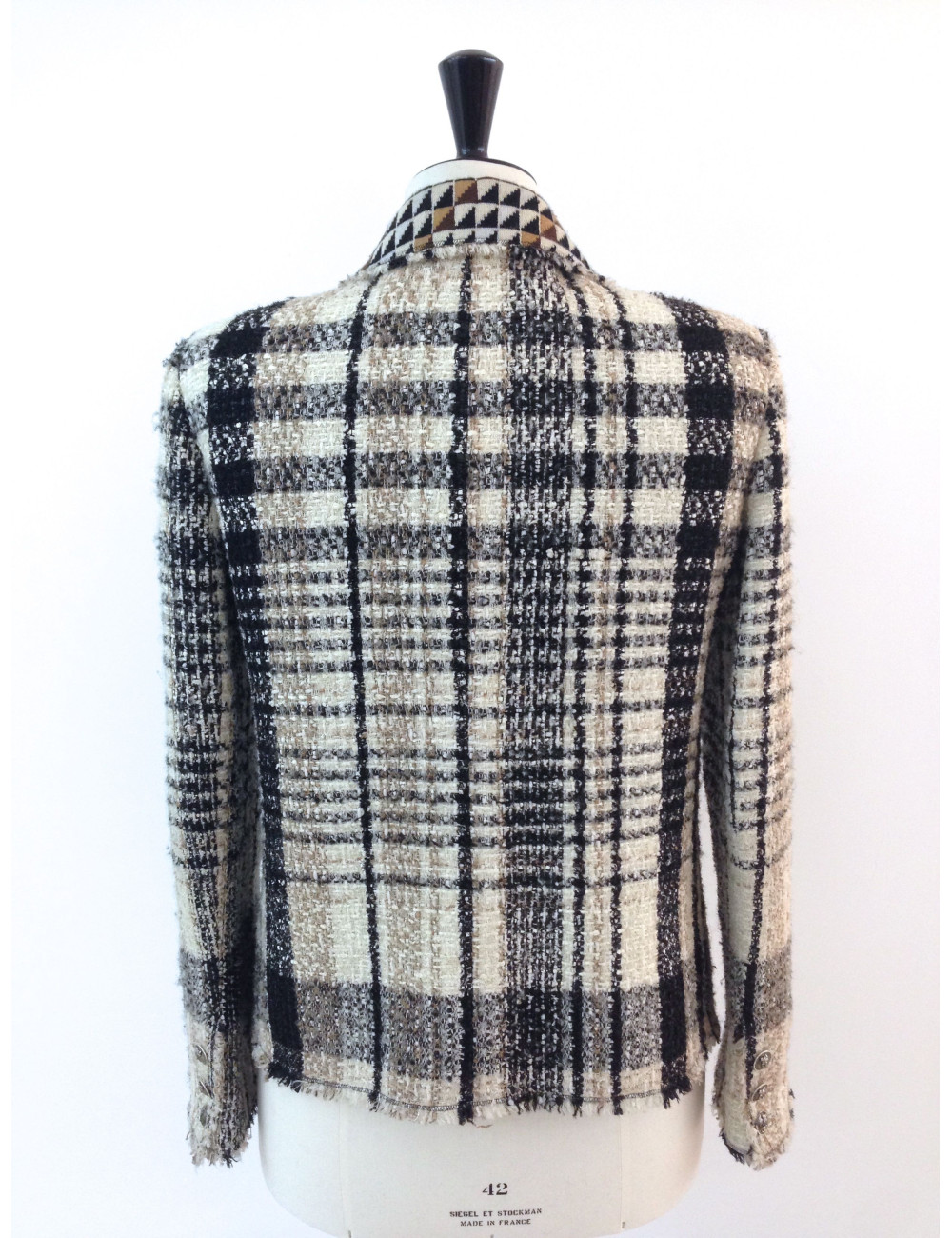 Veste CHANEL en tweed beige T 40