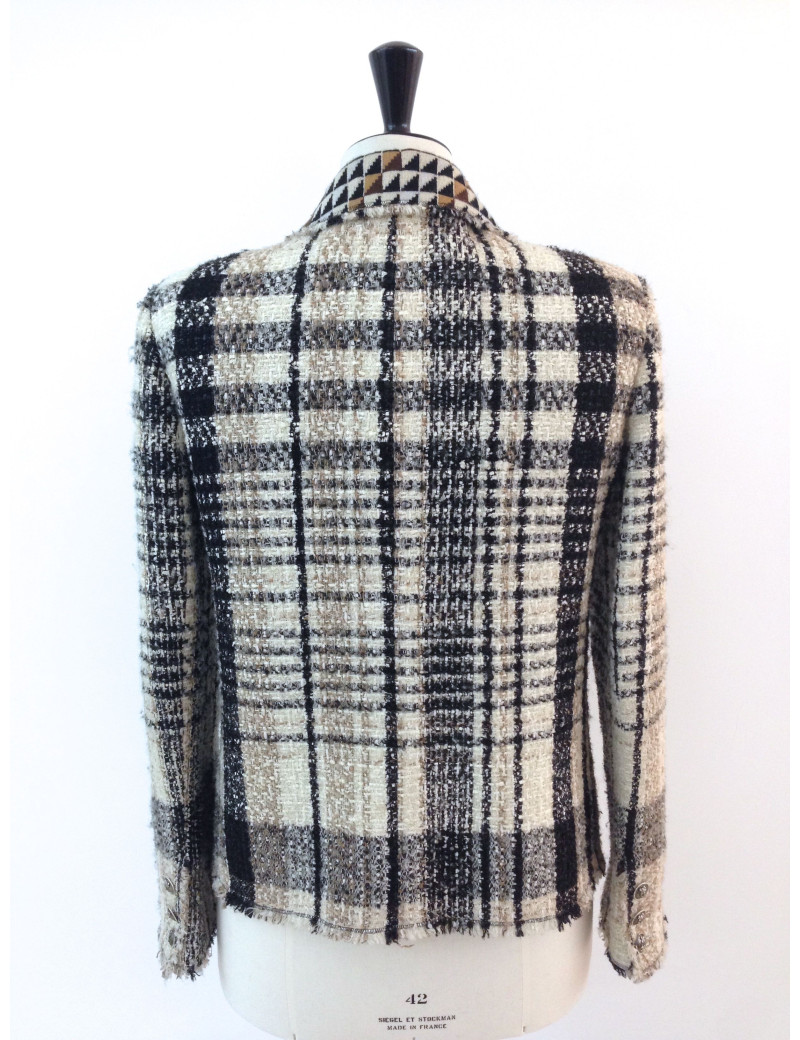 Veste CHANEL en tweed beige T 40