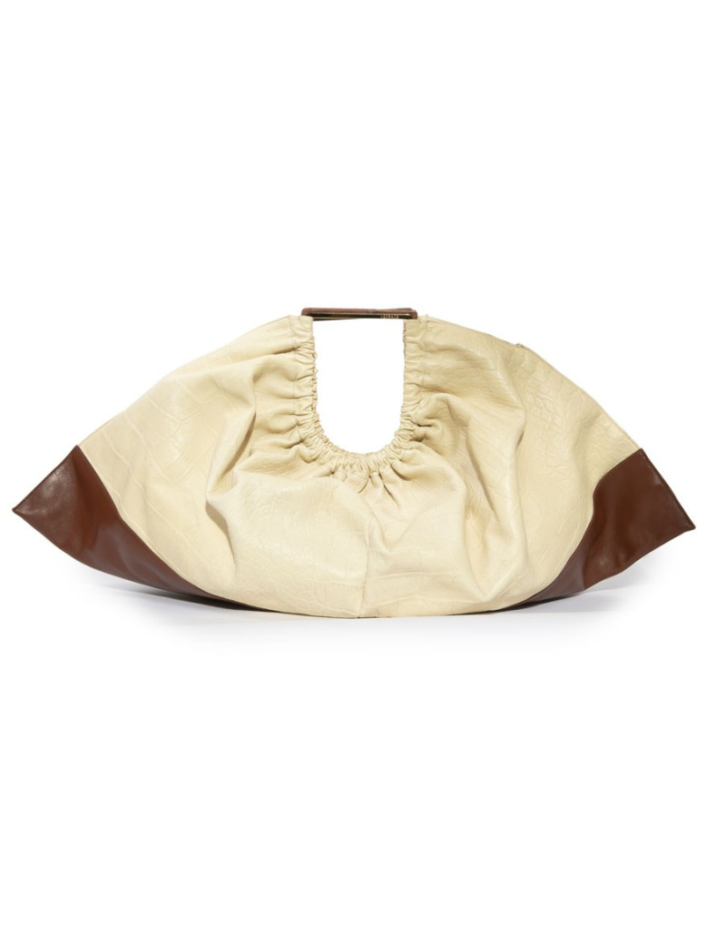 Sac VERSACE cuir beige et marron