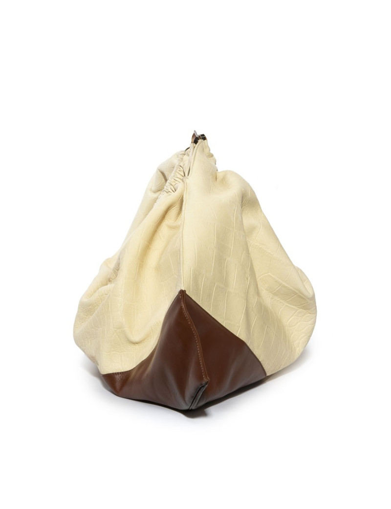 Sac VERSACE cuir beige et marron