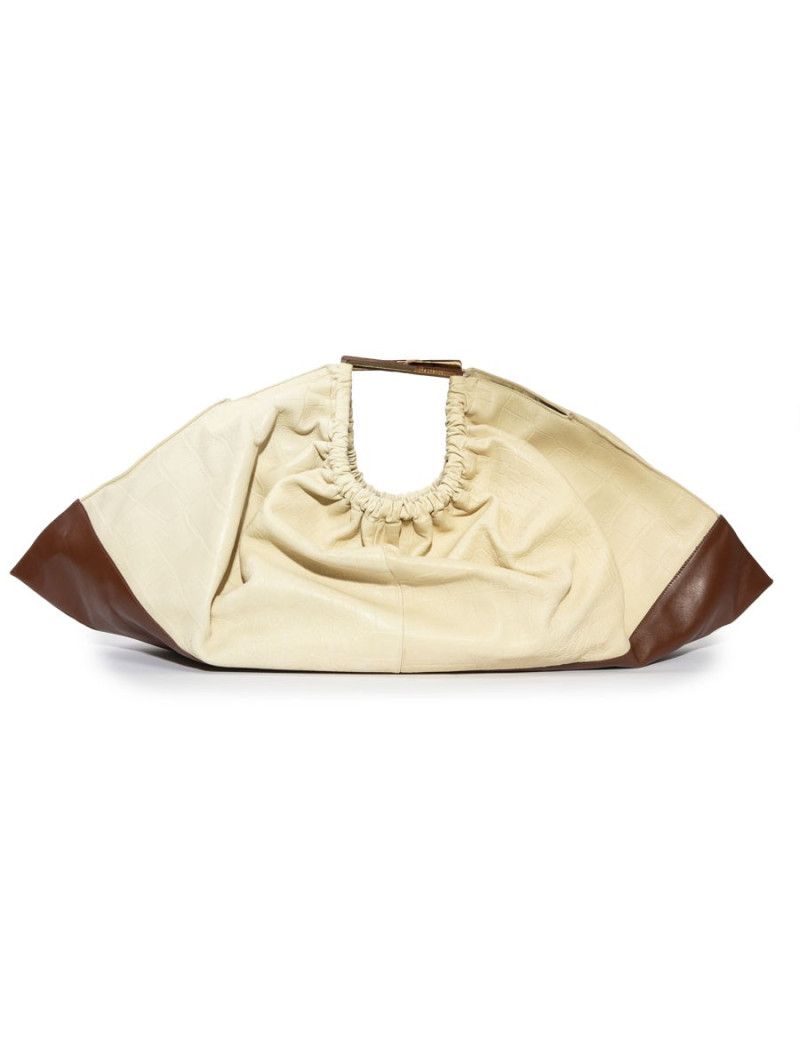 Sac VERSACE cuir beige et marron