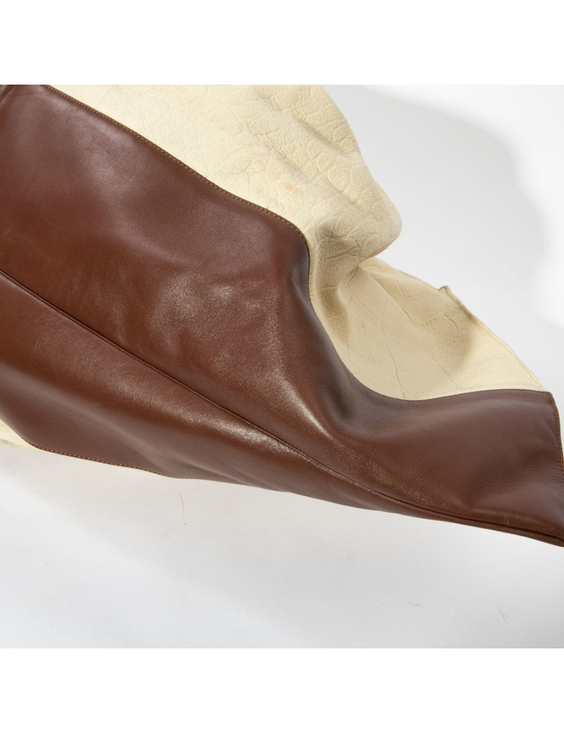 Sac VERSACE cuir beige et marron