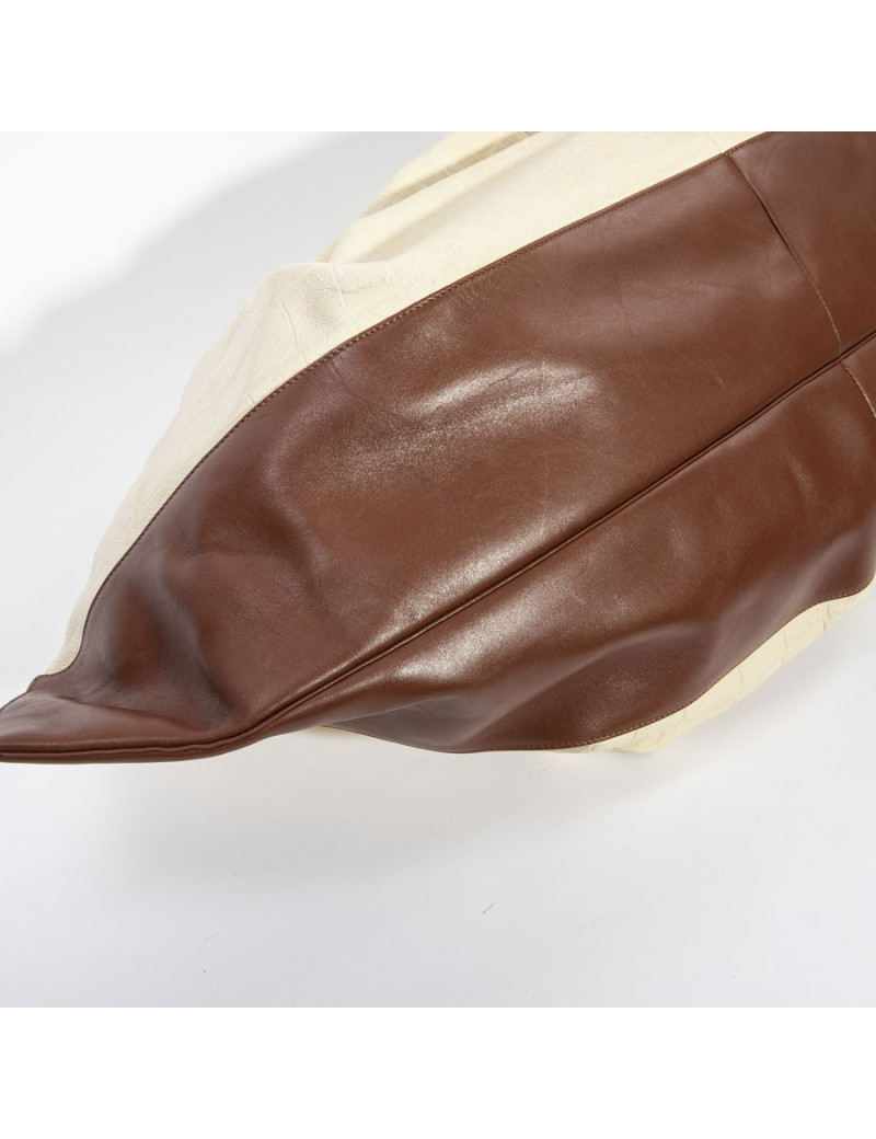 Sac VERSACE cuir beige et marron