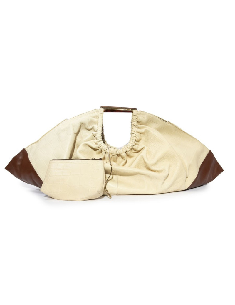 Sac VERSACE cuir beige et marron