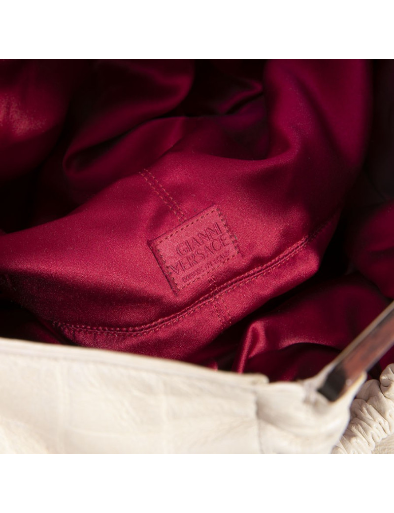 Sac VERSACE cuir beige et marron