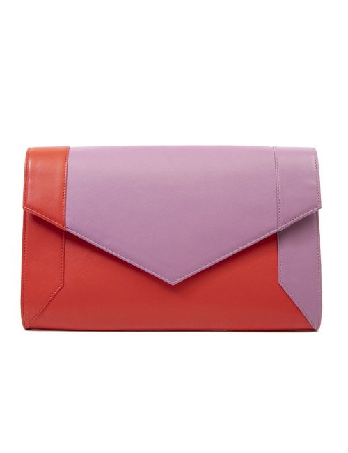 Pochette YLIANA YEPEZ cuir bicolore