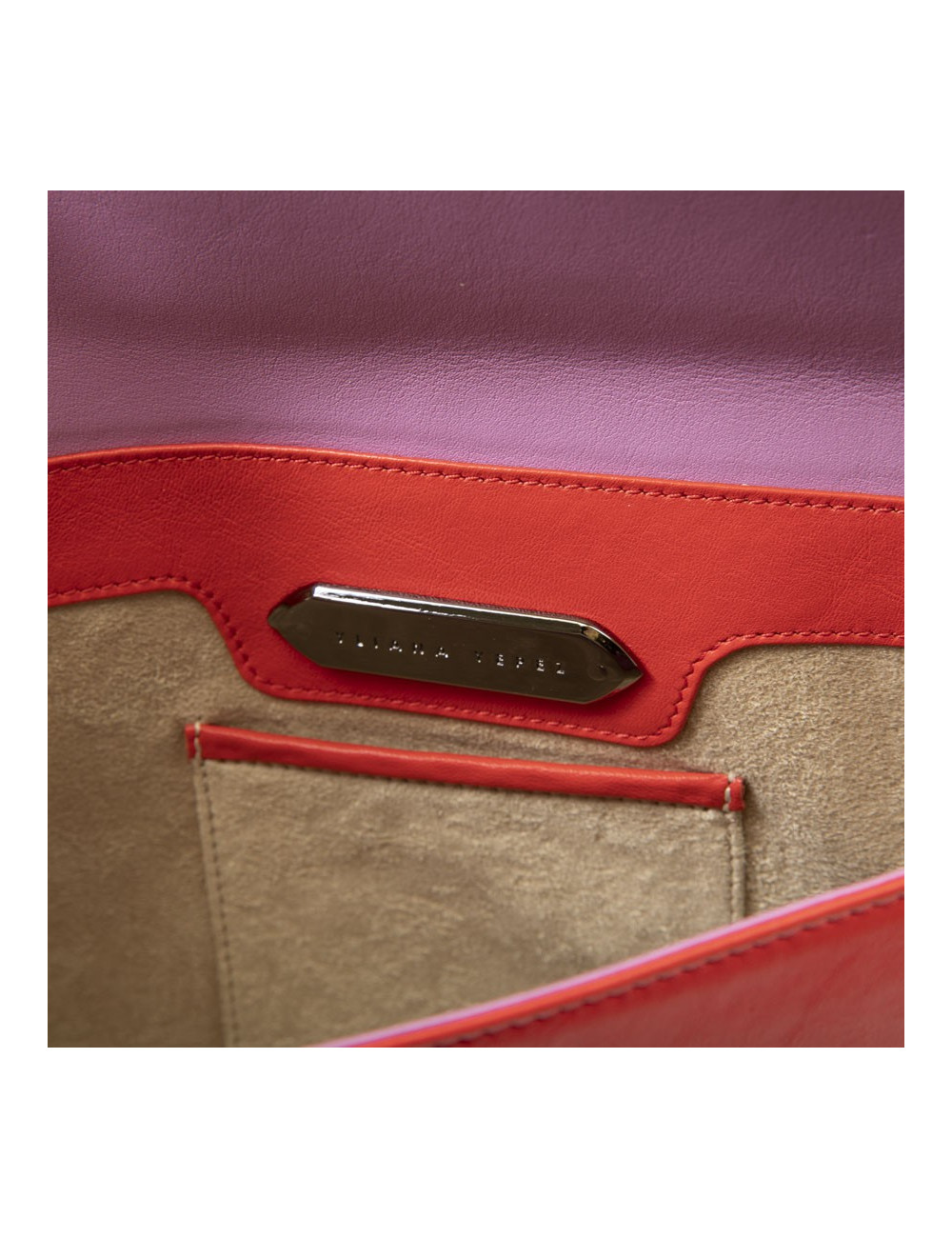 Pochette YLIANA YEPEZ cuir bicolore