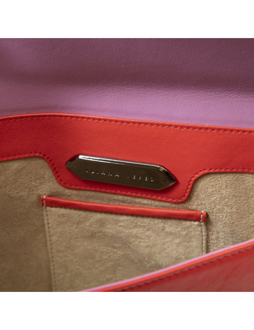 Pochette YLIANA YEPEZ cuir bicolore