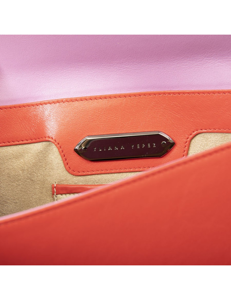Pochette YLIANA YEPEZ cuir bicolore