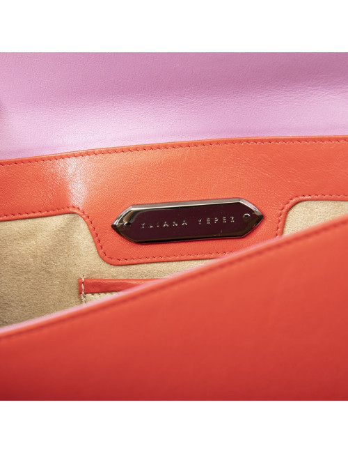 Pochette YLIANA YEPEZ cuir bicolore