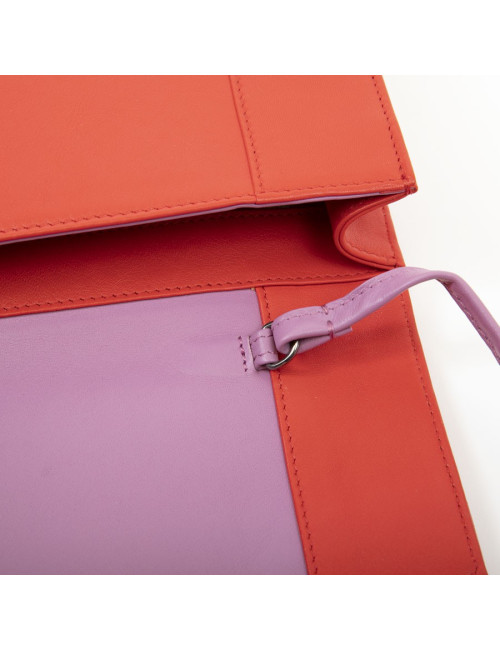 Pochette YLIANA YEPEZ cuir bicolore