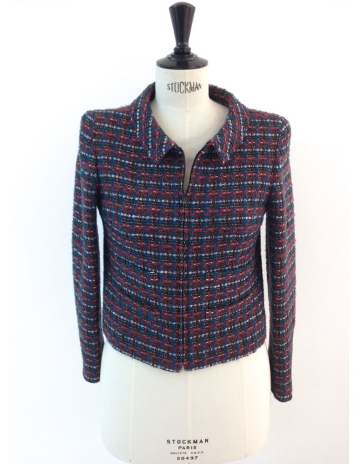 Veste CHANEL en tweed tricolore T 38