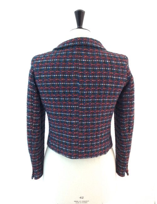 Veste CHANEL en tweed tricolore T 38