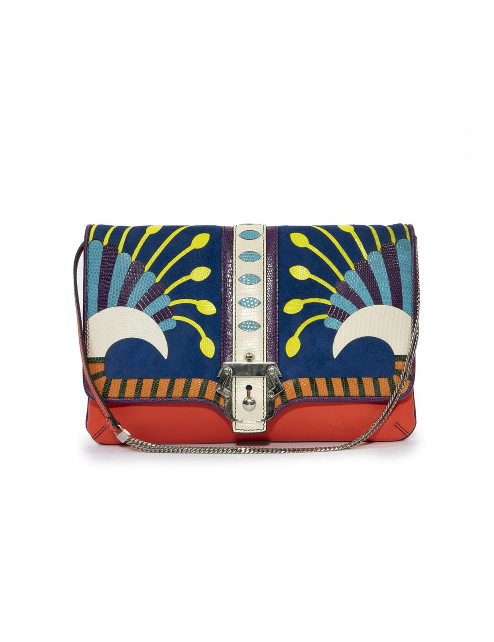 Sac PAULA CADEMARTORI cuir et veau velours Toucans