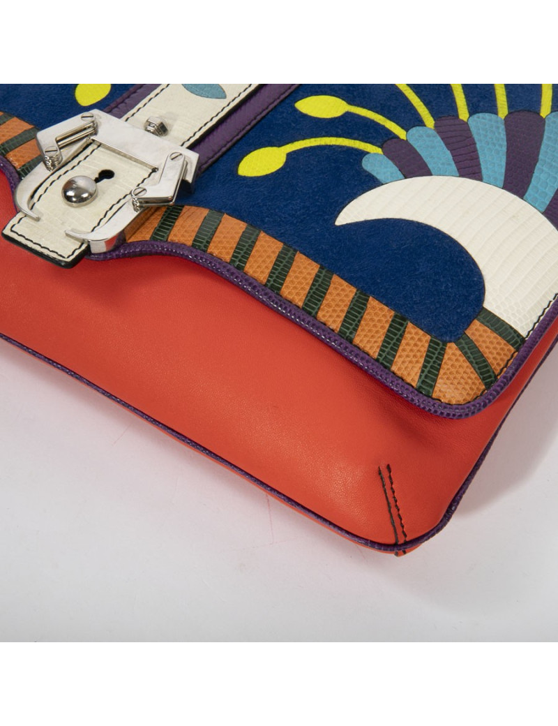 Sac YLIANA YEPEZ cuir et veau velours Toucans