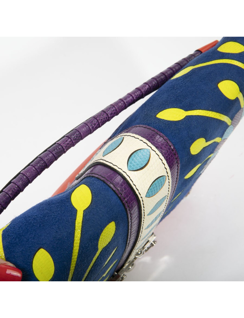 Sac YLIANA YEPEZ cuir et veau velours Toucans