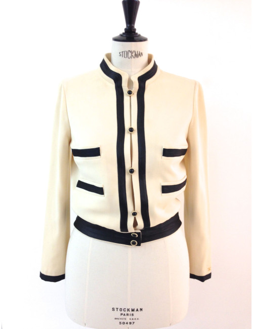 Veste CHANEL en laine inspiration asiatique T 40