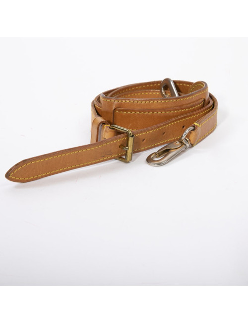 LOUIS VUITTON vintage double bag in brown monogram canvas and leather