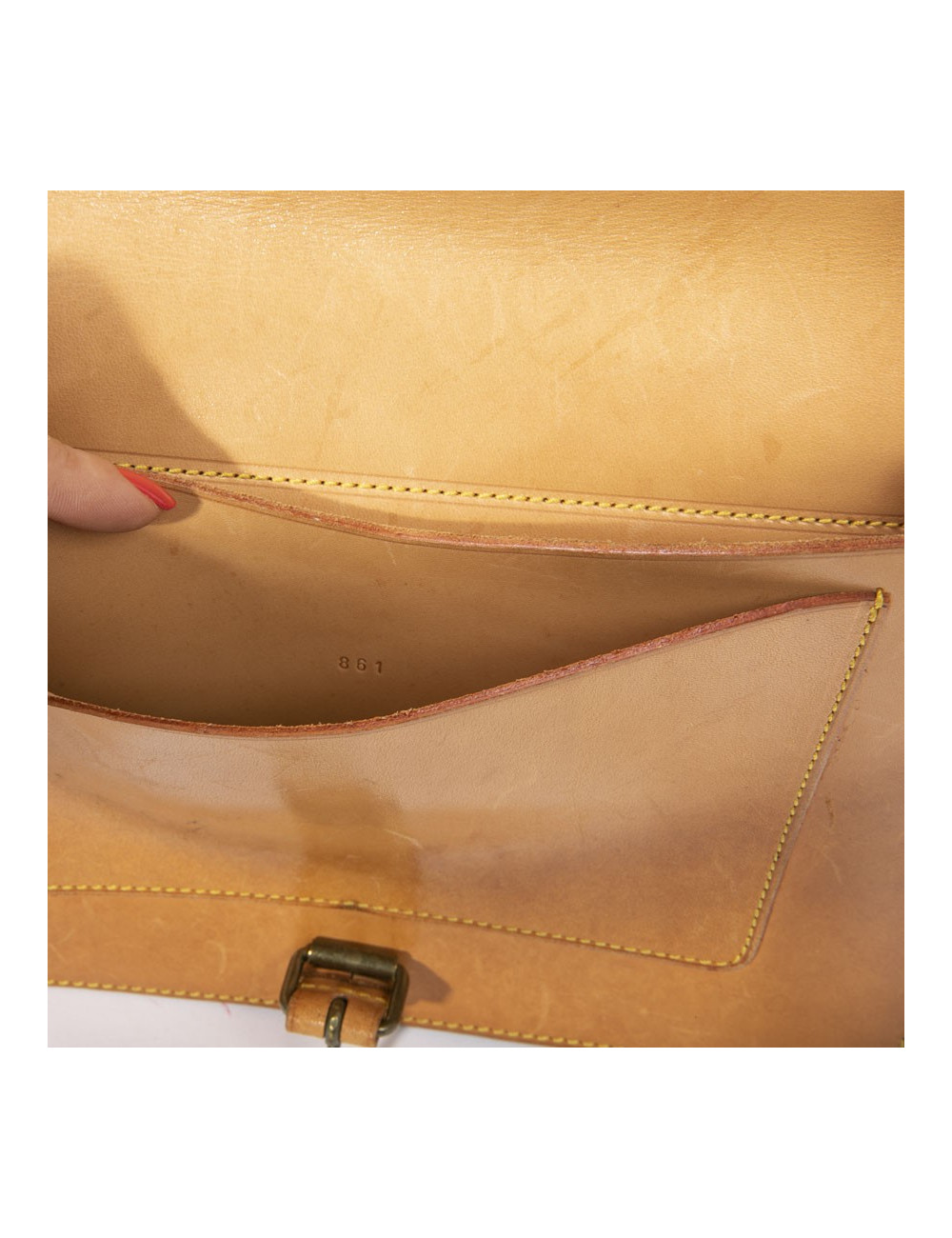 Sac double pochette LOUIS VUITTON toile Monogram marron Vintage