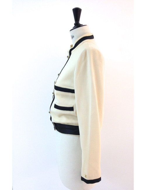 Veste CHANEL en laine inspiration asiatique T 40
