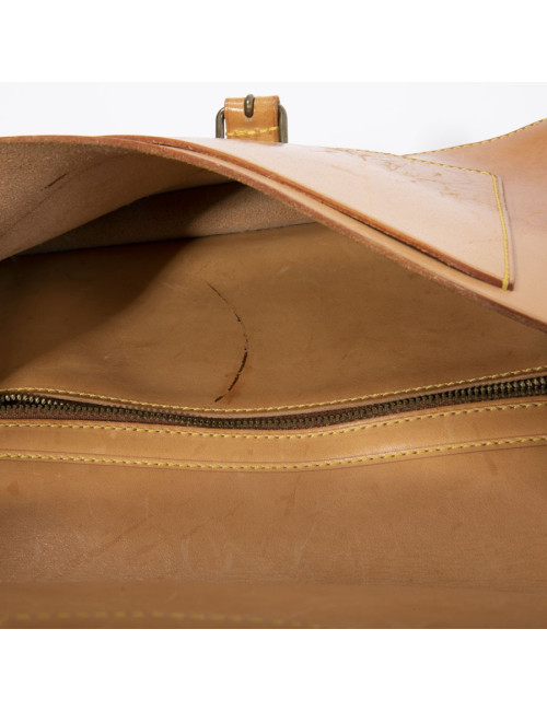 Sac double pochette LOUIS VUITTON toile Monogram marron Vintage