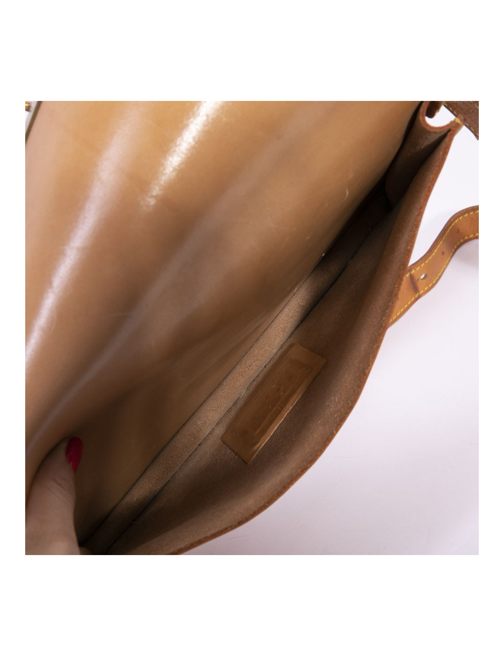 LOUIS VUITTON vintage double bag in brown monogram canvas and leather