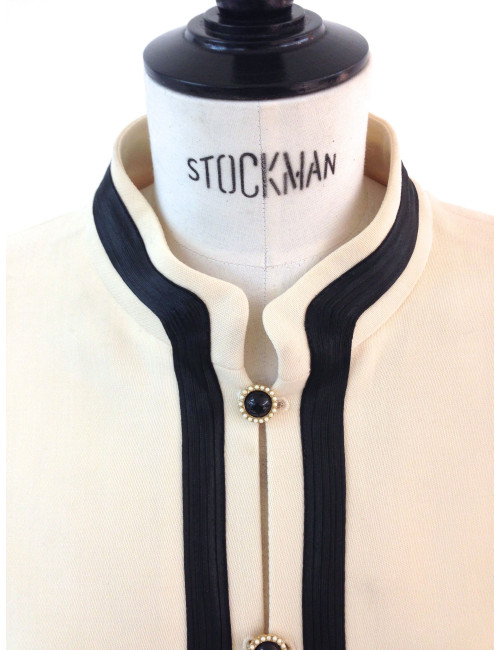 Veste CHANEL en laine inspiration asiatique T 40