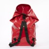 CHANEL waterproof red laminated canvas backpack