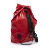 CHANEL waterproof red laminated canvas backpack